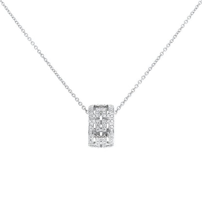 [Solara Jewelry]PARENTESI NECKLACE SILVER DIAMOND