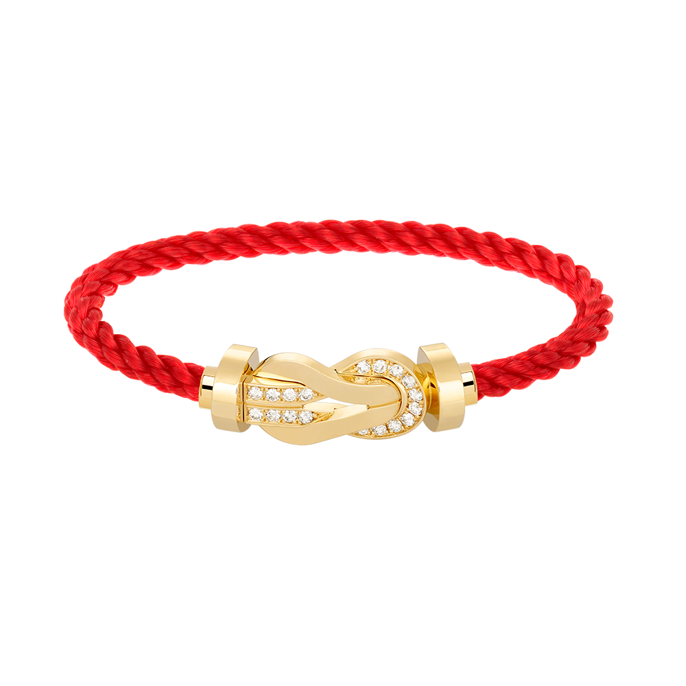 [Solara Jewelry]CHANCE LARGE 8 FIGURE BUCKLE HALF DIAMOND BRACELET GOLD