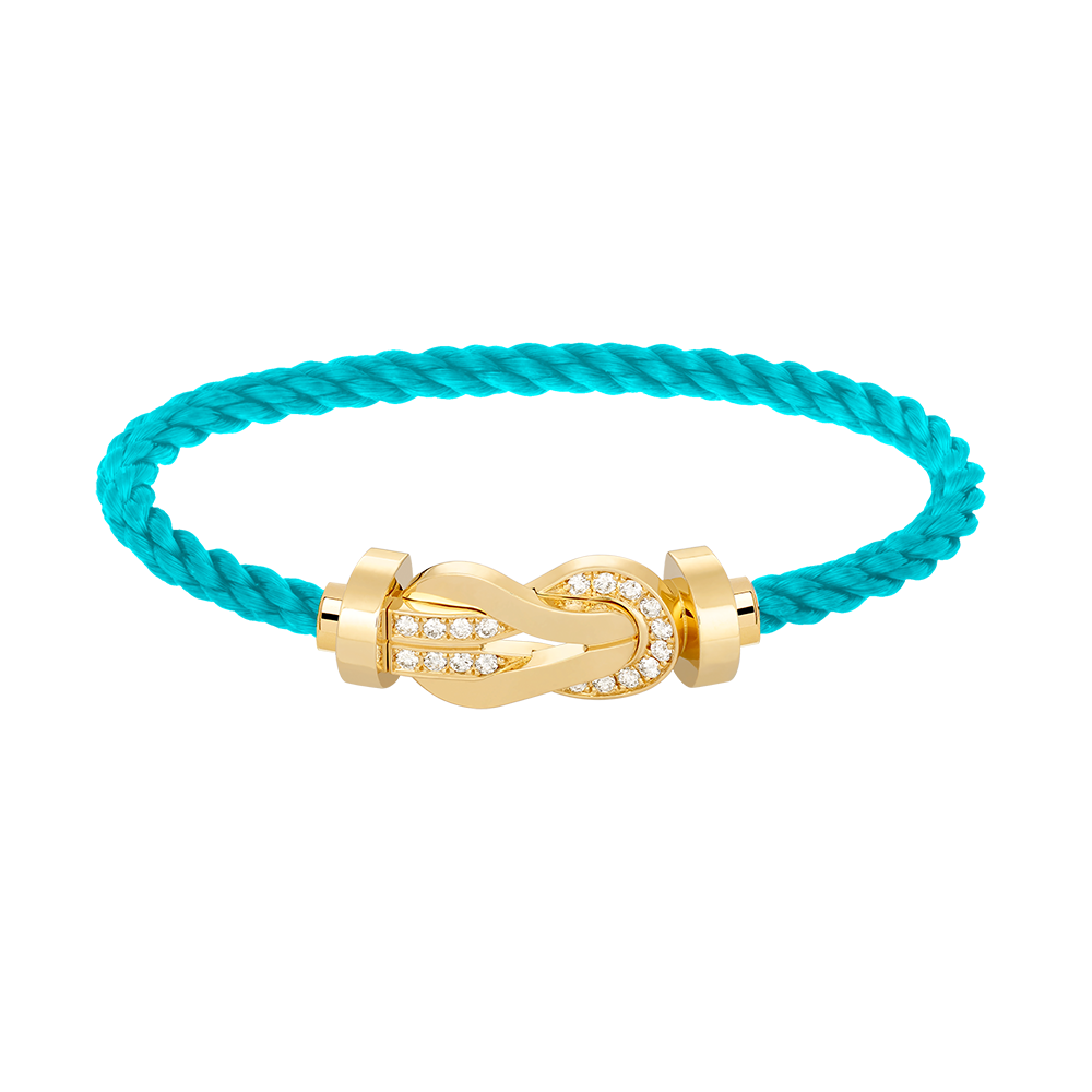 [Solara Jewelry]CHANCE LARGE 8 FIGURE BUCKLE HALF DIAMOND BRACELET GOLD