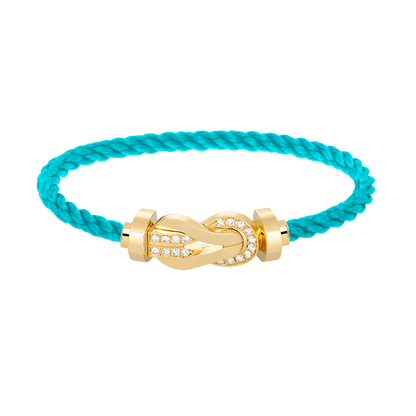 [Solara Jewelry]CHANCE LARGE 8 FIGURE BUCKLE HALF DIAMOND BRACELET GOLD