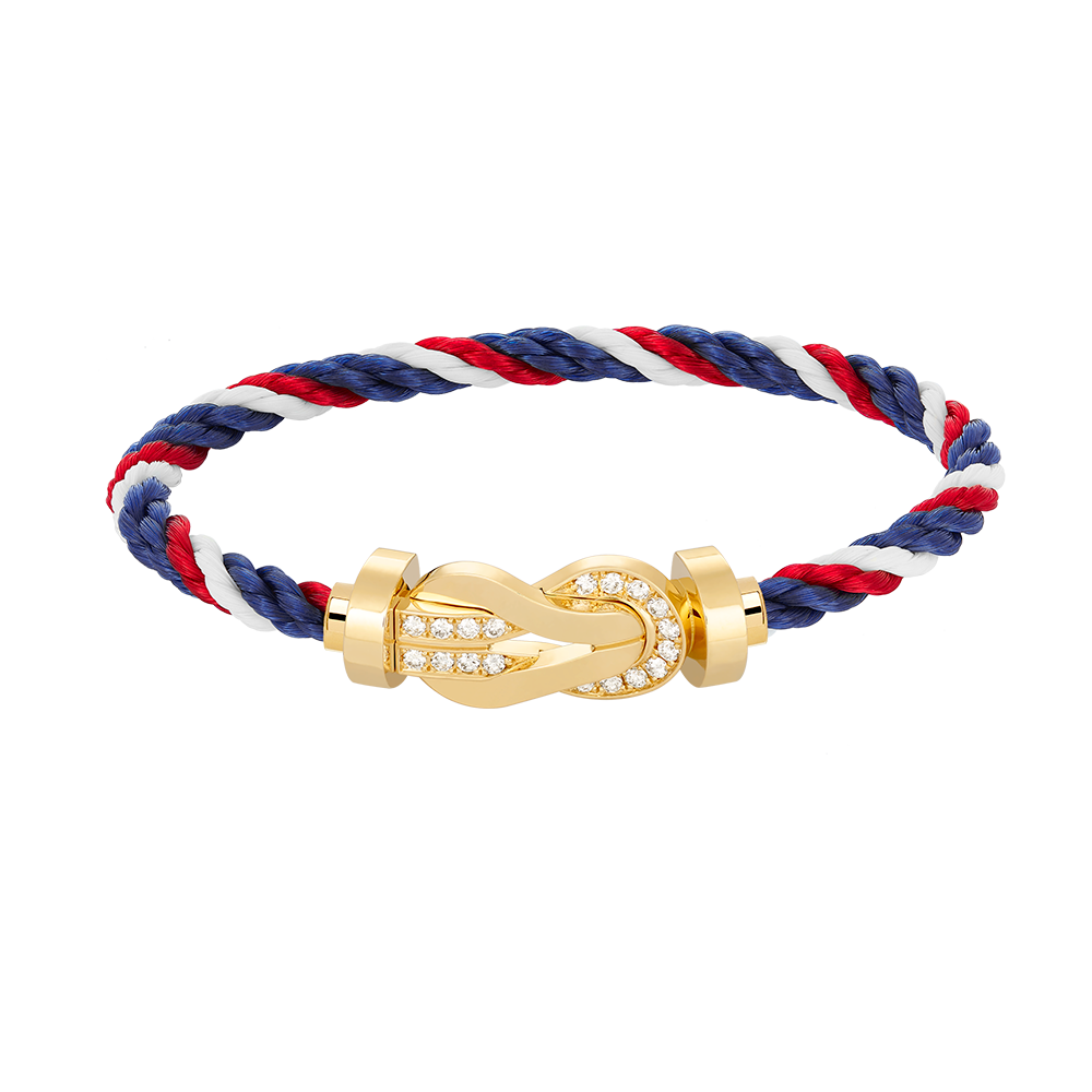 [Solara Jewelry]CHANCE LARGE 8 FIGURE BUCKLE HALF DIAMOND BRACELET GOLD