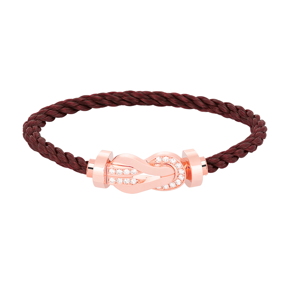 [Solara Jewelry]CHANCE LARGE 8 FIGURE BUCKLE HALF DIAMOND BRACELET ROSE GOLD