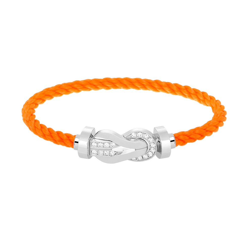 [Solara Jewelry]CHANCE LARGE 8 FIGURE BUCKLE HALF DIAMOND BRACELET SILVER