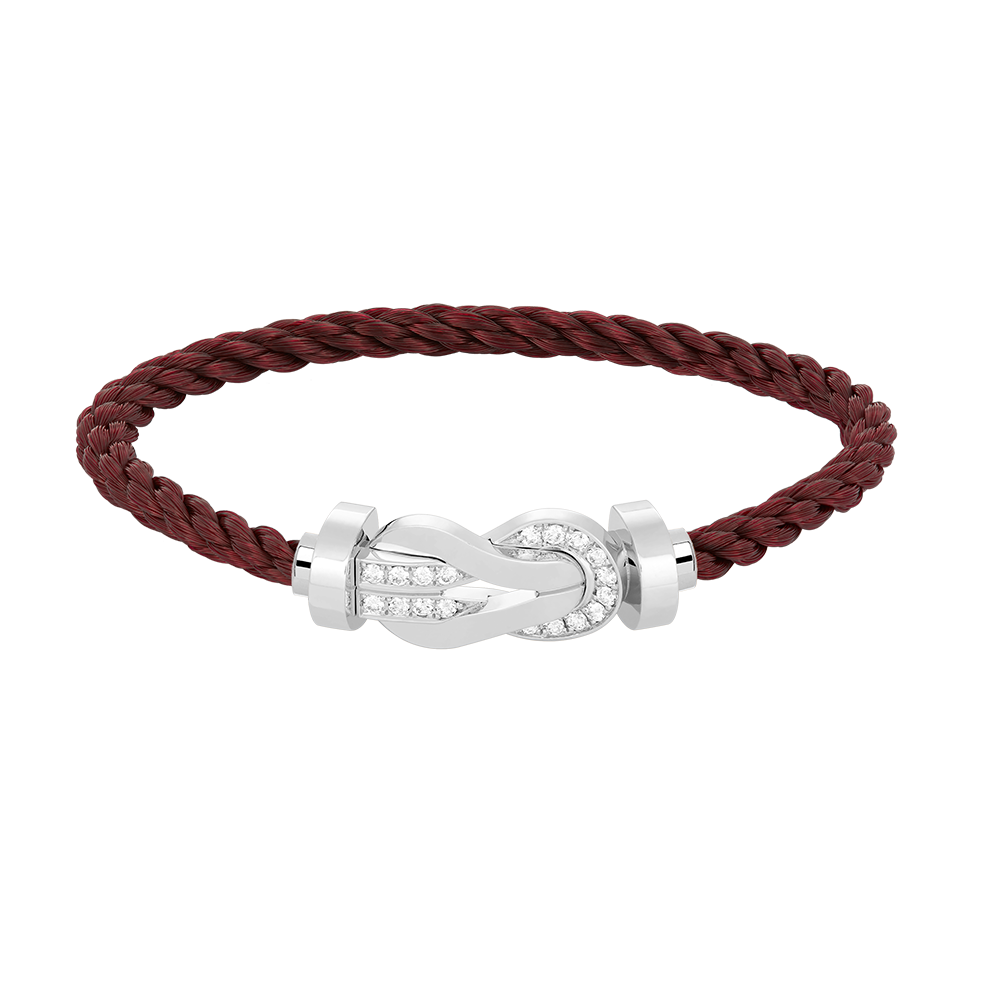 [Solara Jewelry]CHANCE LARGE 8 FIGURE BUCKLE HALF DIAMOND BRACELET SILVER