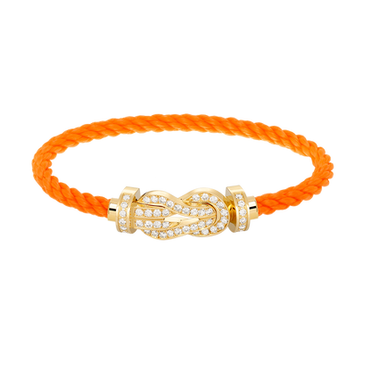 [Solara Jewelry]CHANCE LARGE 8 FIGURE BUCKLE FULLDIAMOND BRACELET GOLD