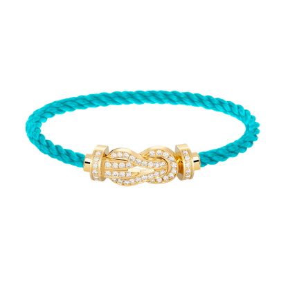 [Solara Jewelry]CHANCE LARGE 8 FIGURE BUCKLE FULLDIAMOND BRACELET GOLD