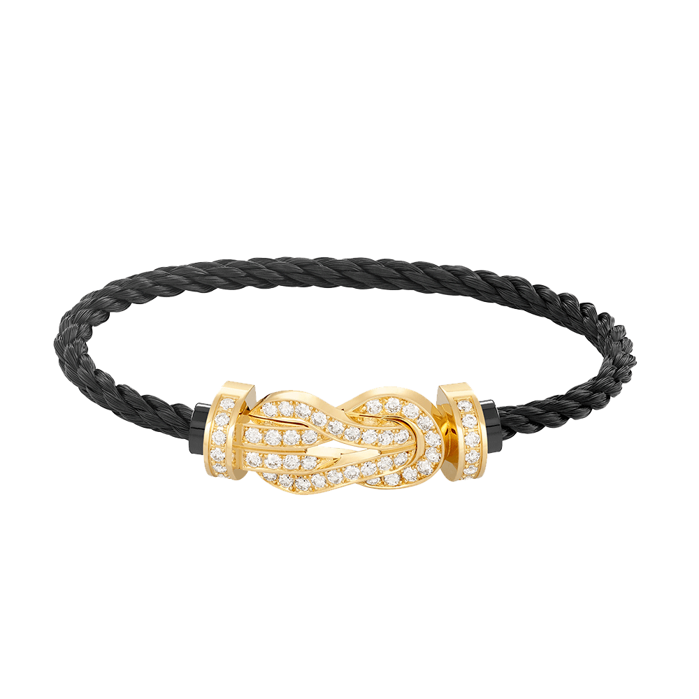 [Solara Jewelry]CHANCE LARGE 8 FIGURE BUCKLE FULLDIAMOND BRACELET GOLD
