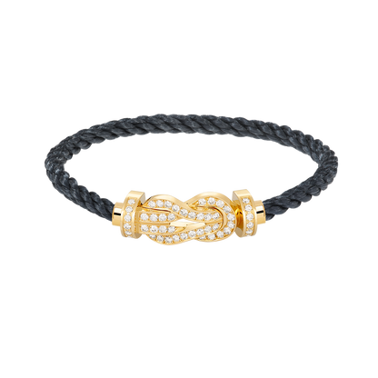 [Solara Jewelry]CHANCE LARGE 8 FIGURE BUCKLE FULLDIAMOND BRACELET GOLD