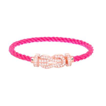 [Solara Jewelry]CHANCE LARGE 8 FIGURE BUCKLE FULL DIAMOND BRACELET ROSE GOLD