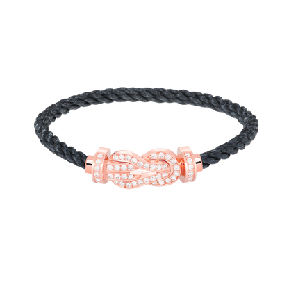 [Solara Jewelry]CHANCE LARGE 8 FIGURE BUCKLE FULL DIAMOND BRACELET ROSE GOLD
