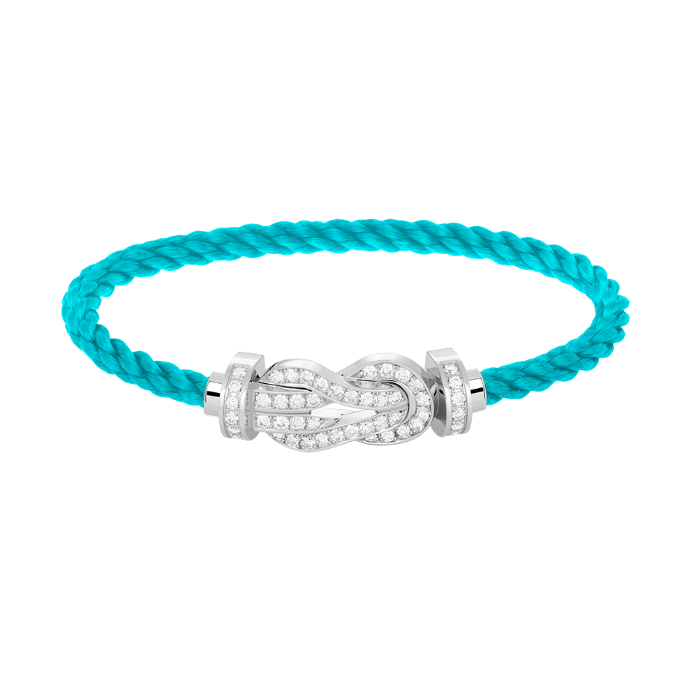 [Solara Jewelry]CHANCE LARGE 8 FIGURE BUCKLE FULL DIAMOND BRACELET SILVER