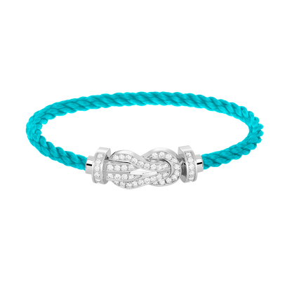 [Solara Jewelry]CHANCE LARGE 8 FIGURE BUCKLE FULL DIAMOND BRACELET SILVER