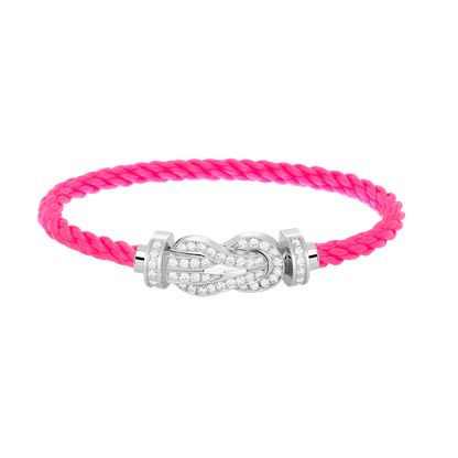 [Solara Jewelry]CHANCE LARGE 8 FIGURE BUCKLE FULL DIAMOND BRACELET SILVER