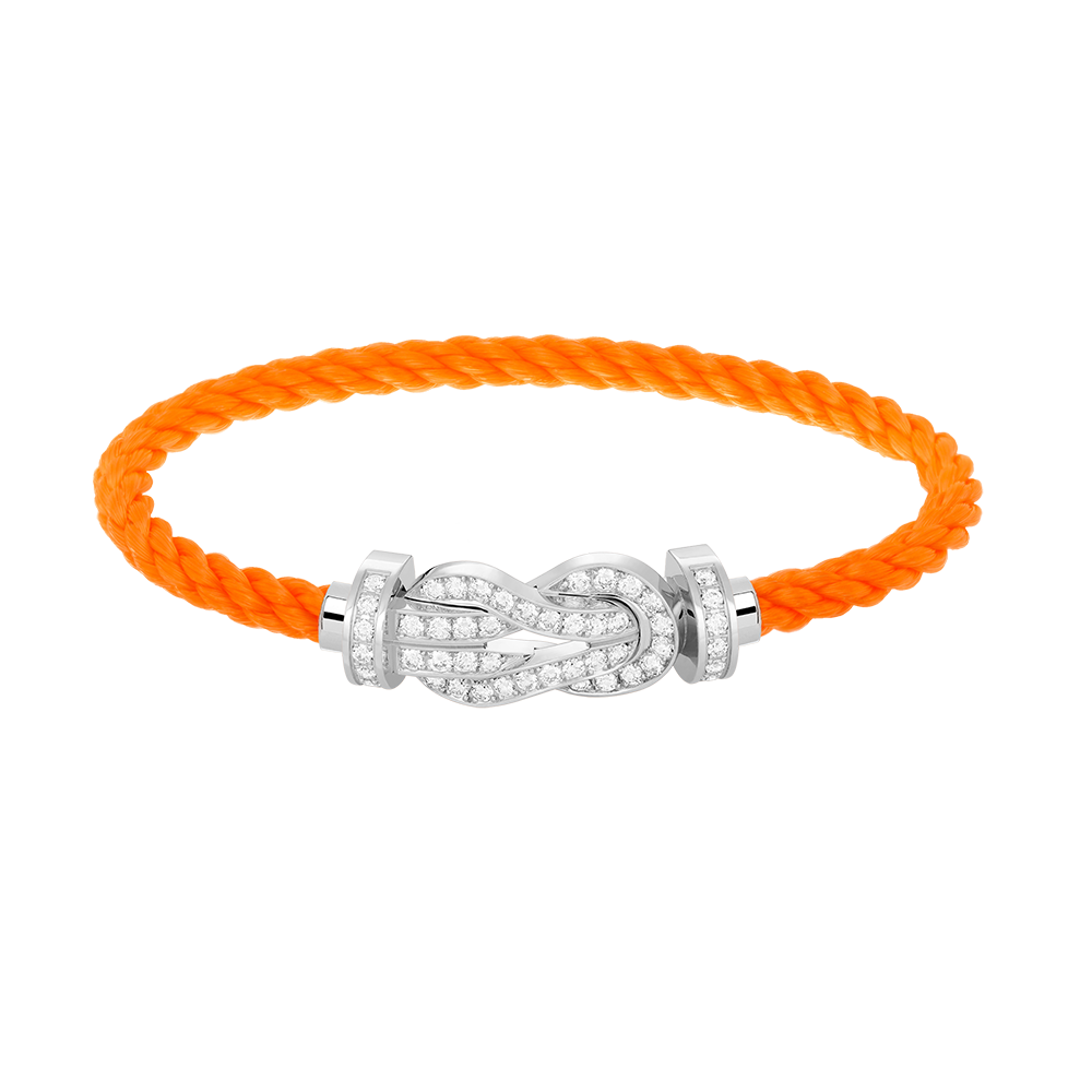 [Solara Jewelry]CHANCE LARGE 8 FIGURE BUCKLE FULL DIAMOND BRACELET SILVER