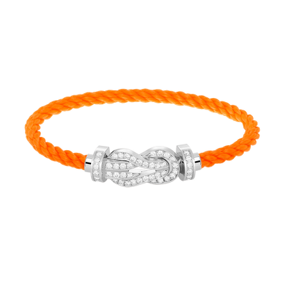 [Solara Jewelry]CHANCE LARGE 8 FIGURE BUCKLE FULL DIAMOND BRACELET SILVER