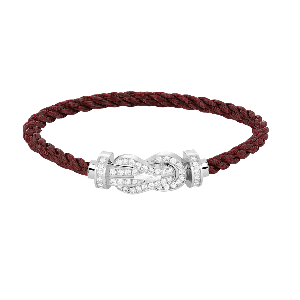 [Solara Jewelry]CHANCE LARGE 8 FIGURE BUCKLE FULL DIAMOND BRACELET SILVER