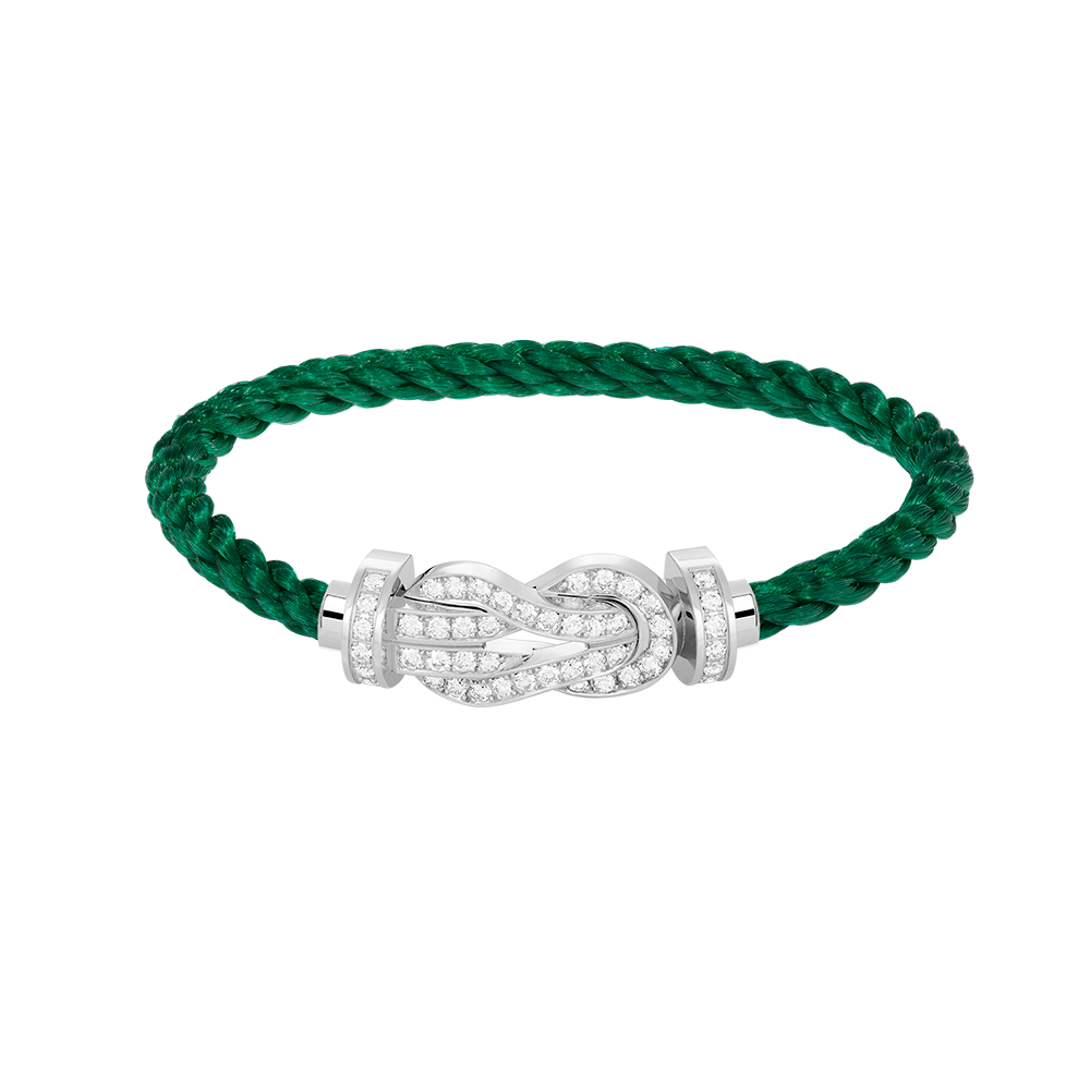 [Solara Jewelry]CHANCE LARGE 8 FIGURE BUCKLE FULL DIAMOND BRACELET SILVER