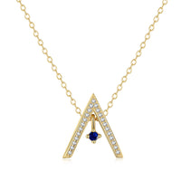 [Solara Jewelry]Sparkling "A" Shape Necklace