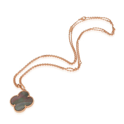 [Solara Jewelry]CLOVER 25MM GOLD DARK MOP BIG CLOVER NECKLACE