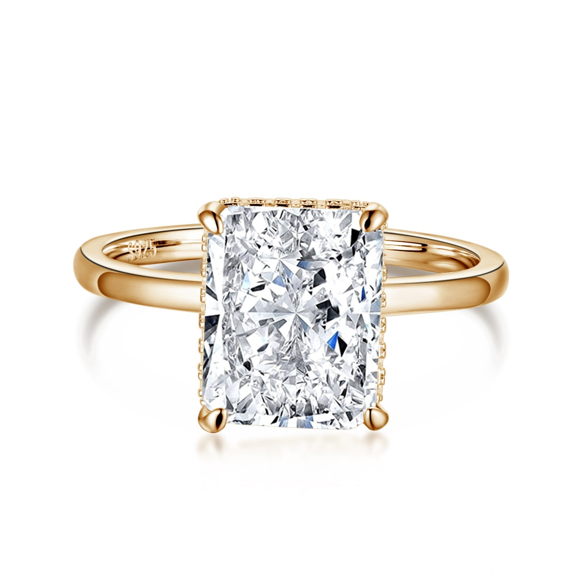 [Solara Jewelry]4.0 Carat Ornate Enchanting Radiand Cut Banquet Ring