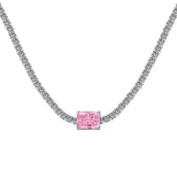 [Solara Jewelry]2.0 carat Ornate Emerald Cut Necklace