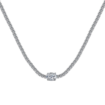 [Solara Jewelry]1.0 Carat Shining Oval Cut Necklace