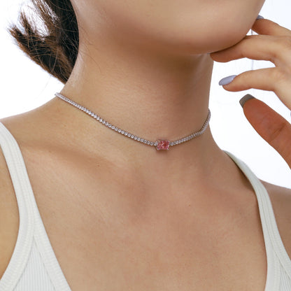 [Solara Jewelry]2.0 carat Ornate Emerald Cut Necklace