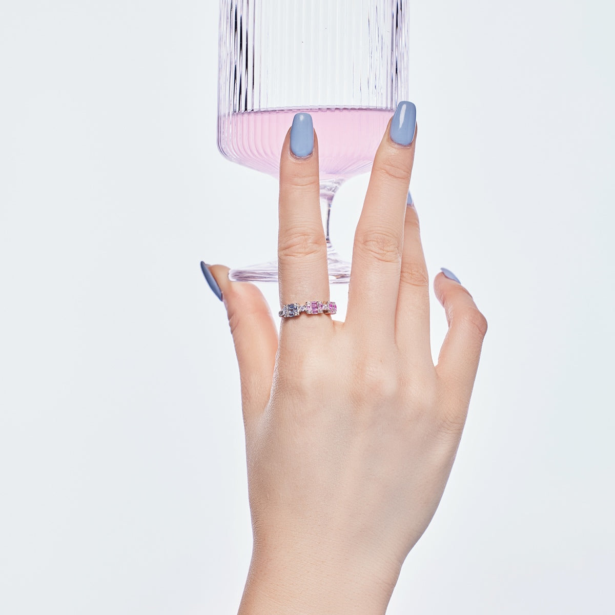 [Solara Jewelry]Unique Colorful Emerald Cut Party Ring