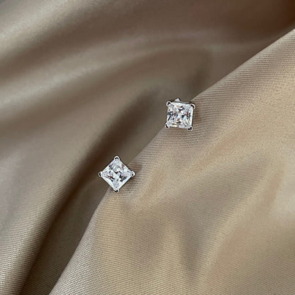 [Solara Jewelry]Delicate Square Shape Earrings