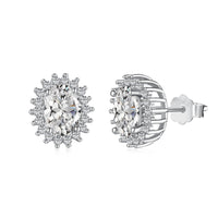 [Solara Jewelry]Delicate Radiant Oval Cut Daily Earrings