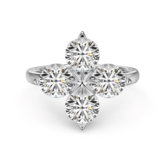 [Solara Jewelry]Four-Leaf Clover Eight-Pointed Star Ring