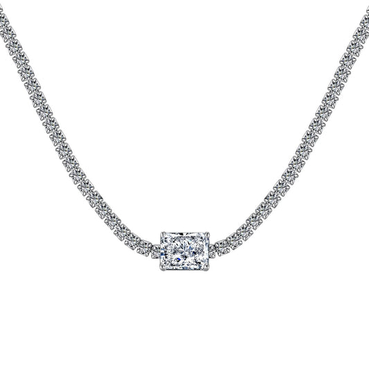 [Solara Jewelry]2.0 carat Ornate Emerald Cut Necklace