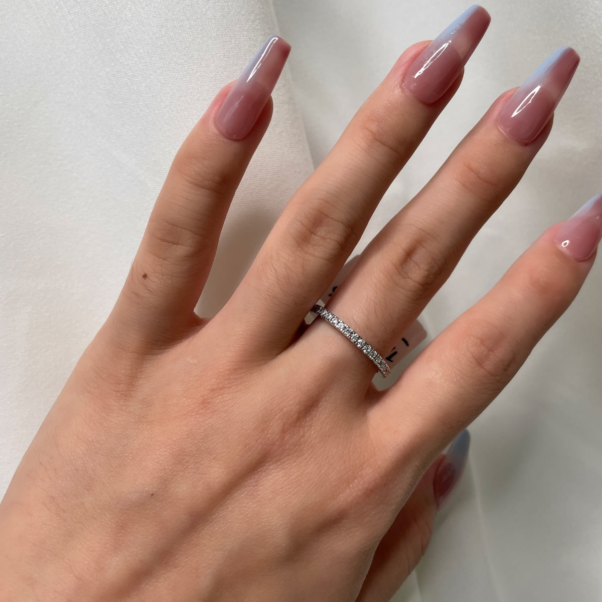 [Solara Jewelry]Delicate Sparkling Round Cut Daily Ring