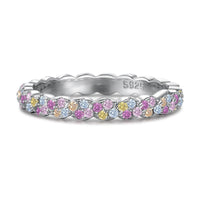 [Solara Jewelry]Dainty Ebullient Round Cut Daily Ring