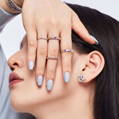 [Solara Jewelry]Delicate Vibrant Emerald Cut Daily Ring