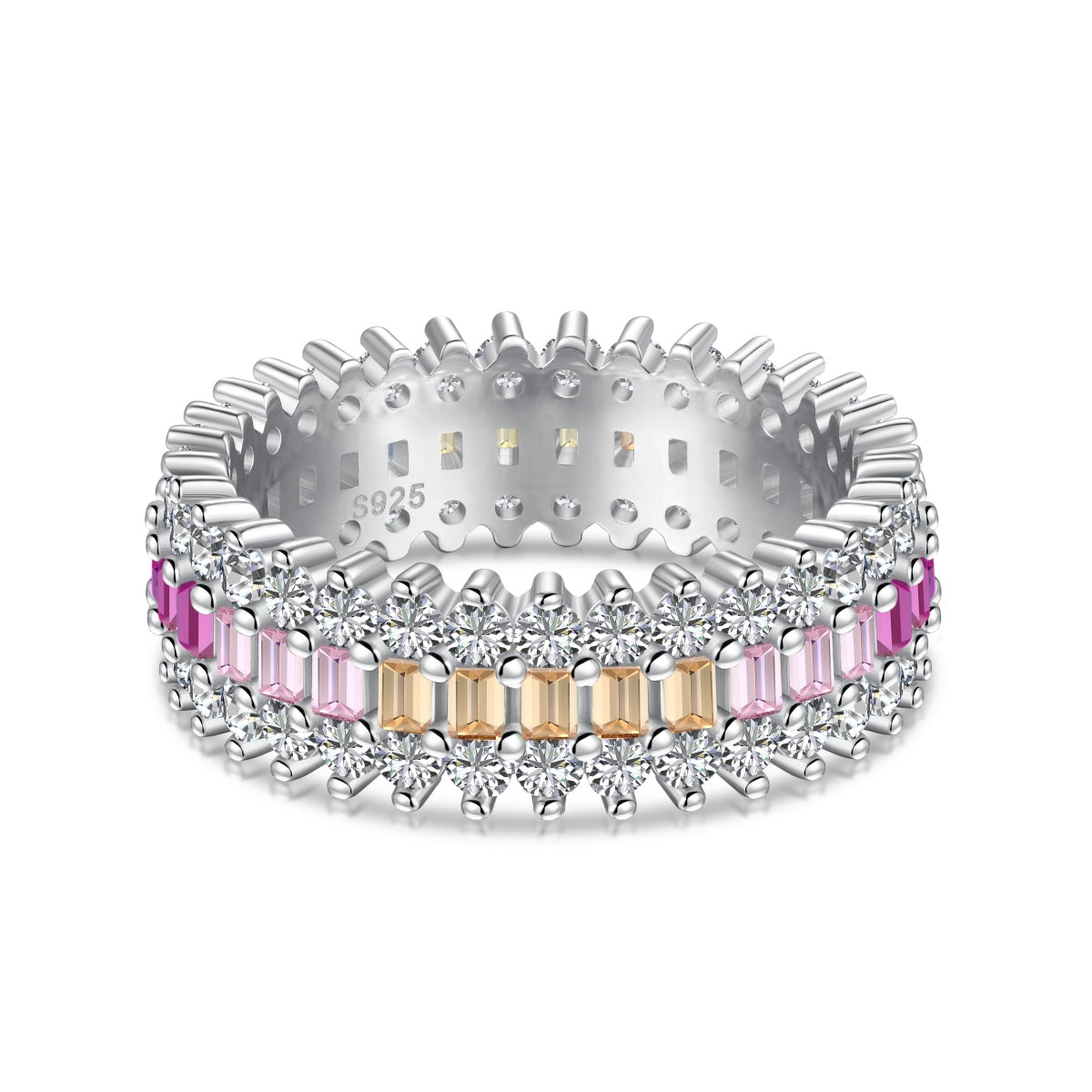 [Solara Jewelry]Ornate Colorful Radiant Cut Daily Ring