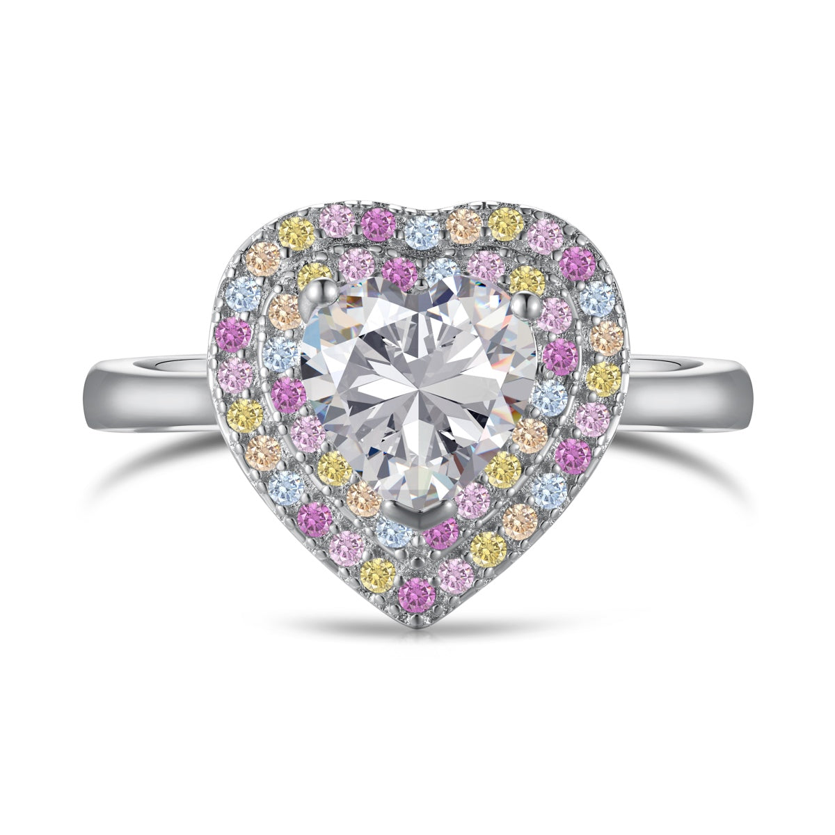 [Solara Jewelry]Delicate Ebullient Heart Shape Wedding Ring