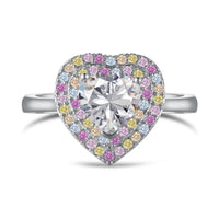 [Solara Jewelry]Delicate Ebullient Heart Shape Wedding Ring