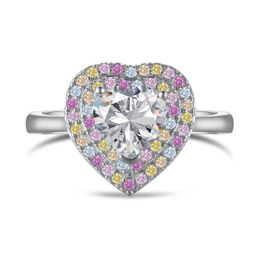 [Solara Jewelry]Delicate Ebullient Heart Shape Wedding Ring