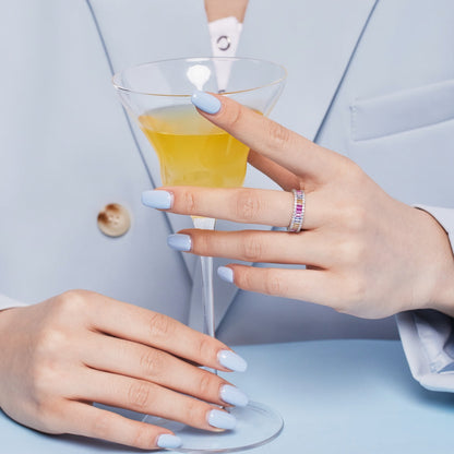 [Solara Jewelry]Dainty Kaleidoscopic Emerald Cut Daily Ring
