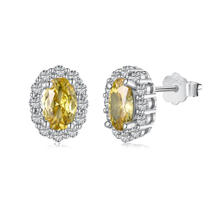[Solara Jewelry]Delicate Unique Oval Cut Daily Earrings