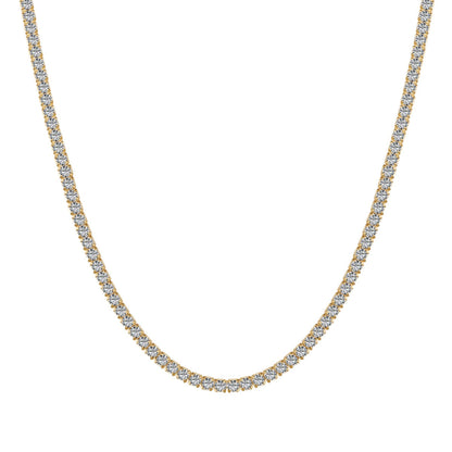 [Solara Jewelry]Delicate Round Shape Tennis Necklace