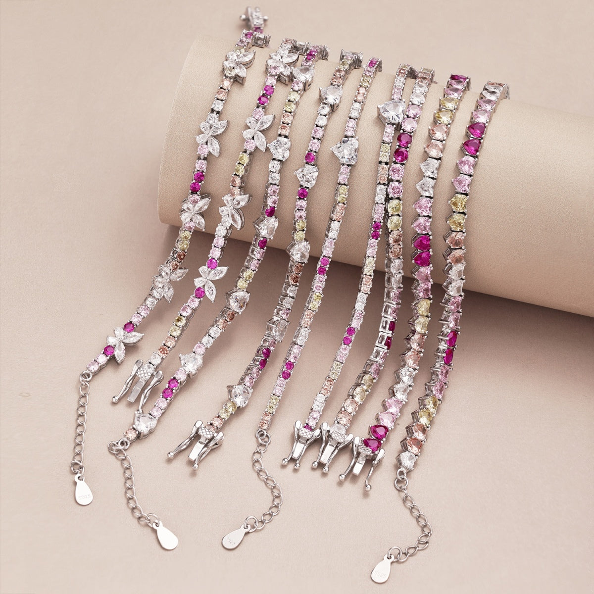 [Solara Jewelry]Ornate Colorful Butterfly Shape Round Cut Daily Bracelet