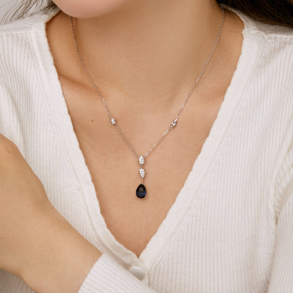 [Solara Jewelry]Dazzling Pear Cut Necklace