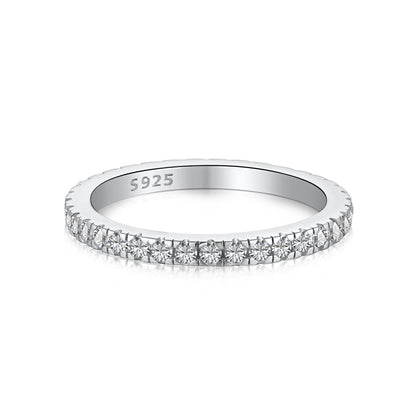 [Solara Jewelry]Delicate Sparkling Round Cut Daily Ring
