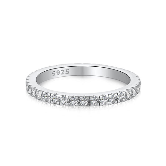 [Solara Jewelry]Delicate Sparkling Round Cut Daily Ring