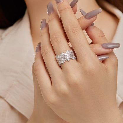 [Solara Jewelry]Luxurious Colorful Radiant Cut Daily Ring