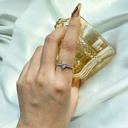 [Solara Jewelry]0.5 Carat CaratEternity Charming Heart Shape Lover Ring