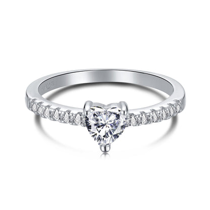 [Solara Jewelry]0.5 Carat CaratEternity Charming Heart Shape Lover Ring