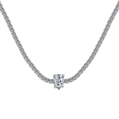[Solara Jewelry]1.0 carat Unique Pear Cut Tennis Necklace